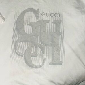 Gucci White Graphic Tee for Men